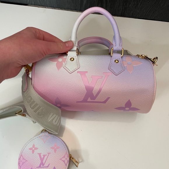 Louis Vuitton / Sunrise Pastel Monogram Coated Canvas Papillon BB Gold Hardware - Picture 8 of 9